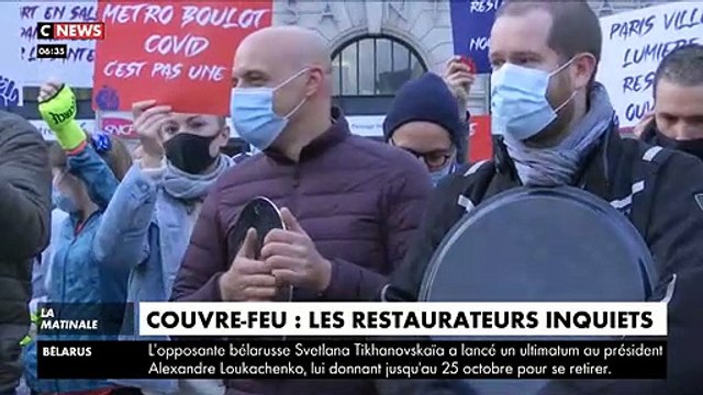 Coronavirus - La crainte d'un couvre-feu qui pourrait être annoncé ce soir pousse les restaurateurs et patrons de salles de sport dans la rue