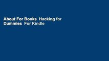 About For Books  Hacking for Dummies  For Kindle