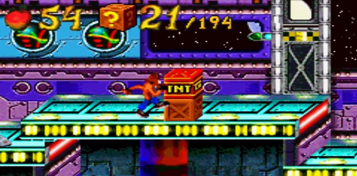 Crash Bandicoot : The Huge Adventure - Ace Of Space Level 12 - Game Boy Advance GBA