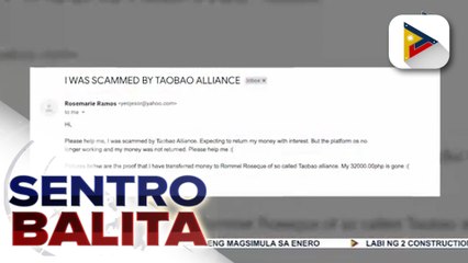 SENTRO SERBISYO: Mobile application na Taobao Alliance Account, inirereklamo dahil sa panloloko