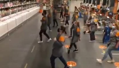 Jerusalema dance challenge au Colruyt de Mouscron