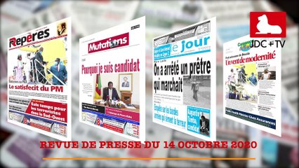 REVUE DE PRESSE CAMEROUNAISE DU 14 OCTOBRE 2020