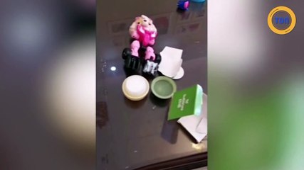 Un chien défend la petite fille qui se fait gronder par sa mère