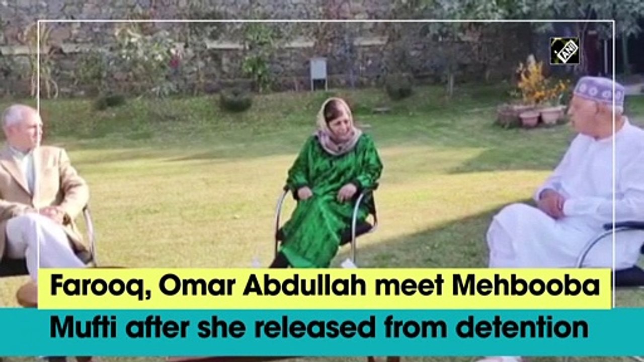 Farooq, Omar Abdullah meet Mehbooba Mufti after she released from detention