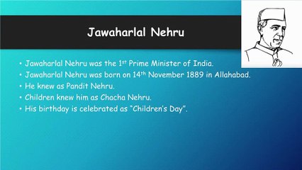 Few Lines about National Leaders