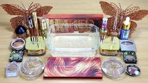 BRONZE SLIME Mixing makeup and glitter into Clear Slime Satisfying Slime Videos_2