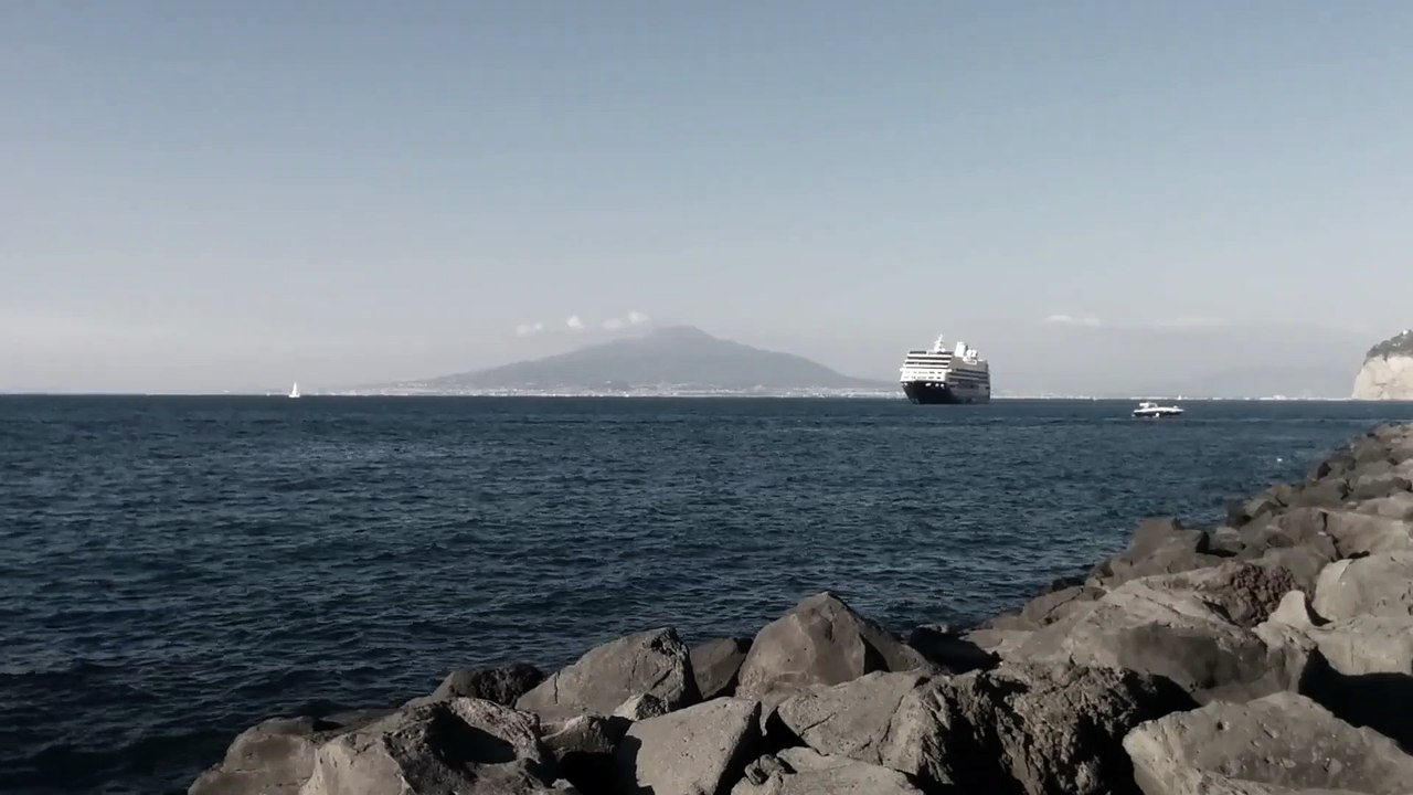 Cruise Ship Ocean beautiful royalty Free Stock no copyright video Free for commercial use dron dron aerial view