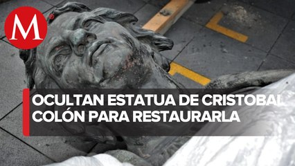 INAH: La estatua de Cristóbal Colón, en un sitio secreto