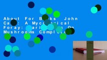 About For Books  John Cage: A Mycological Foray: Variations On Mushrooms Complete