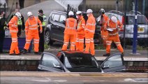 Car stuck on railway track at Stirling railway station has been recovered