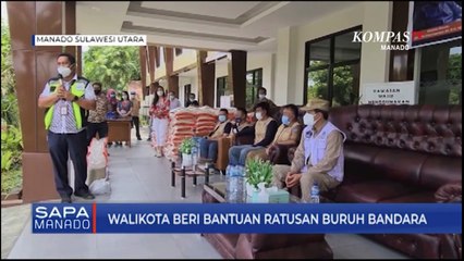 Wali Kota Manado Beri Bantuan Bagi Ratusan Buruh Bandara