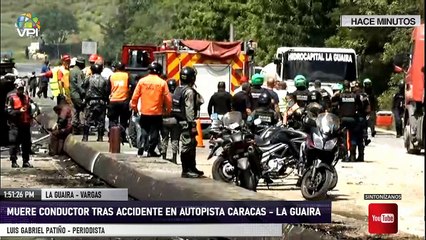 AHORA - Gandola de gasolina se vuelca en autopista la Caracas - La Guaira