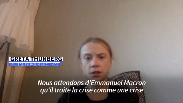 Climat: Greta Thunberg appelle Macron à prendre ses responsabilités