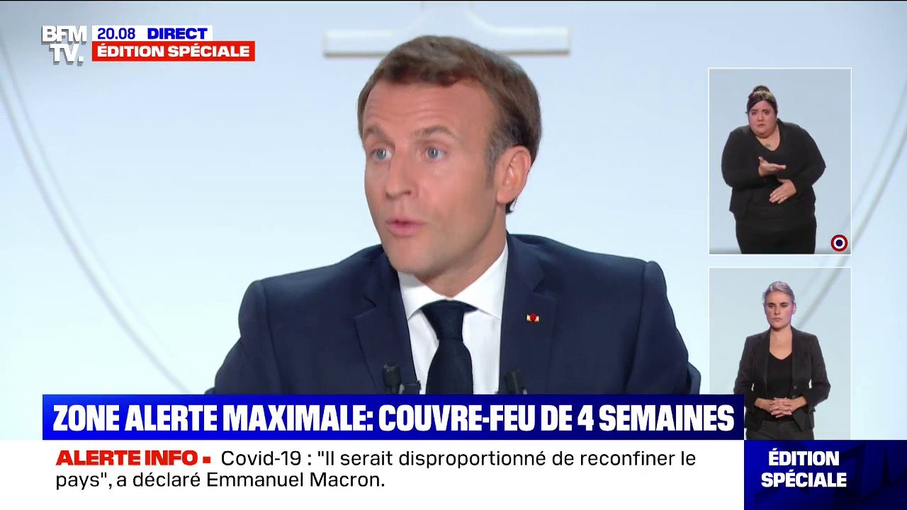 Emmanuel Macron annonce que le chômage partiel "à 100% pour l'employeur" va être réactivé dans plusieurs secteurs