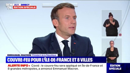 Emmanuel Macron annonce qu'il y aura "une autorisation" pour les personnes travaillant entre 21h et 6h du matin