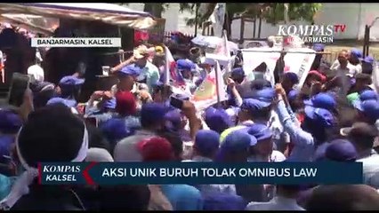 Hal Unik di Unjuk Rasa Buruh di Banjarmasin, Mulai Dangdutan Hingga Cari Jodoh Polisi