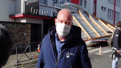 La tempête Alex a touché le collège Notre-Dame Le Ménimur de Vannes