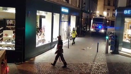 Simulation d'incendie à la cathédrale de Vannes le lundi 28 septembre 2020