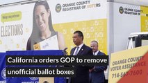California orders GOP to remove unofficial ballot boxes, and other top stories in general news from October 15, 2020.