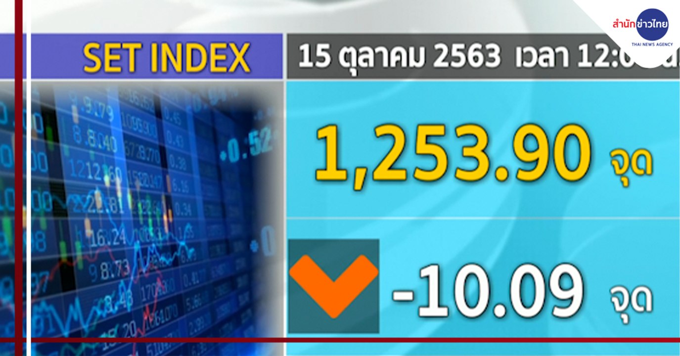 หุ้นไทย ภาคเช้าร่วงกว่า 10 จุด