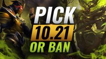 OP PICK or BAN: BEST Builds & Picks For EVERY Role - League of Legends Patch 10.21