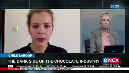 Widespread use of child labour on cocoa farms