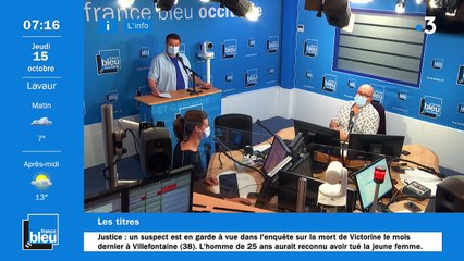 La matinale de France Bleu Occitanie du 15/10/2020