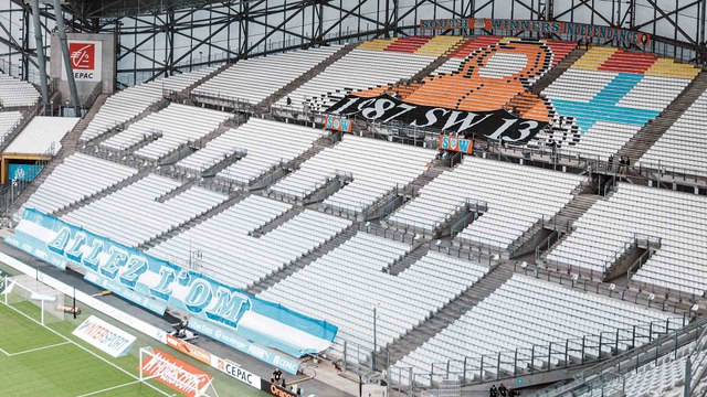 Le soutien des virages de l'Orange Vélodrome
