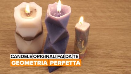Candele originali fai da te sfaccettate