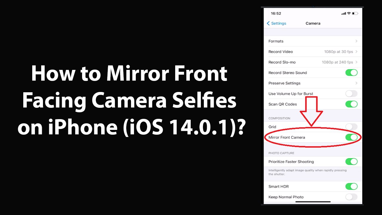How to Mirror Front Facing Camera Selfies on iPhone (iOS 14.0.1)?