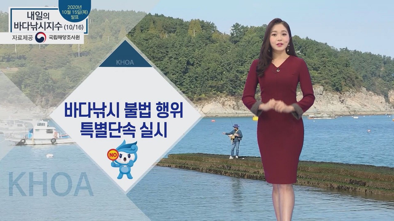[내일의 바다낚시지수] 10월 16일 금요일, 바다낚시 불법 행위 특별단속 실시 / YTN
