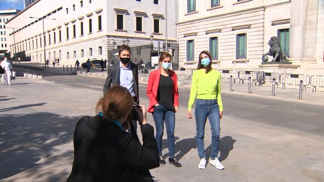 Maestre, García y Errejón en el Congreso de los Diputados