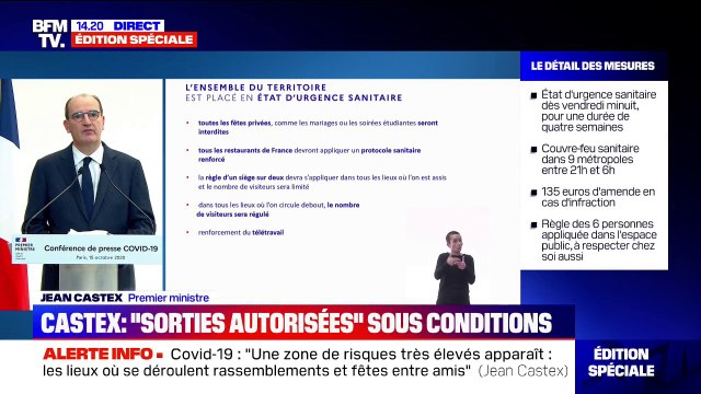 Jean Castex: fêtes privées, dont les mariages, dans des salles publiques interdites partout en France