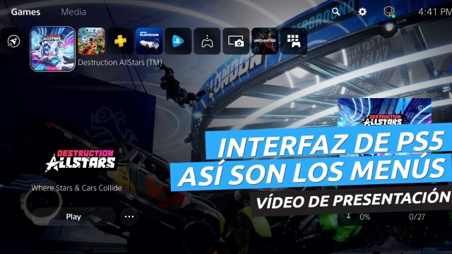 Interfaz de PS5 - Vídeo presentación de menús