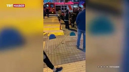 Kaçarken yanlışlıkla rögara giren adamı itfaiye kurtardı