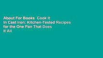 About For Books  Cook It in Cast Iron: Kitchen-Tested Recipes for the One Pan That Does It All