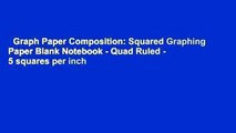 Graph Paper Composition: Squared Graphing Paper Blank Notebook - Quad Ruled - 5 squares per inch