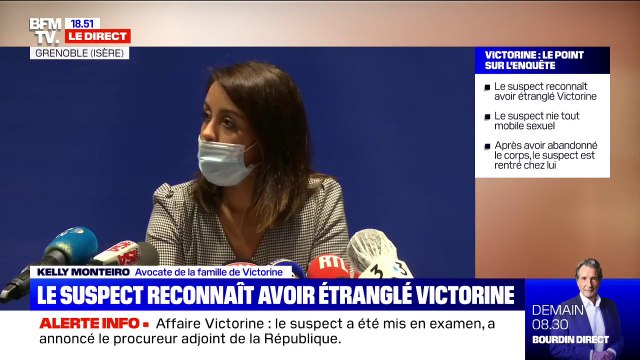 Kelly Monteiro (avocate de la famille de Victorine): le suspect est une personne absolument inconnue de la famille