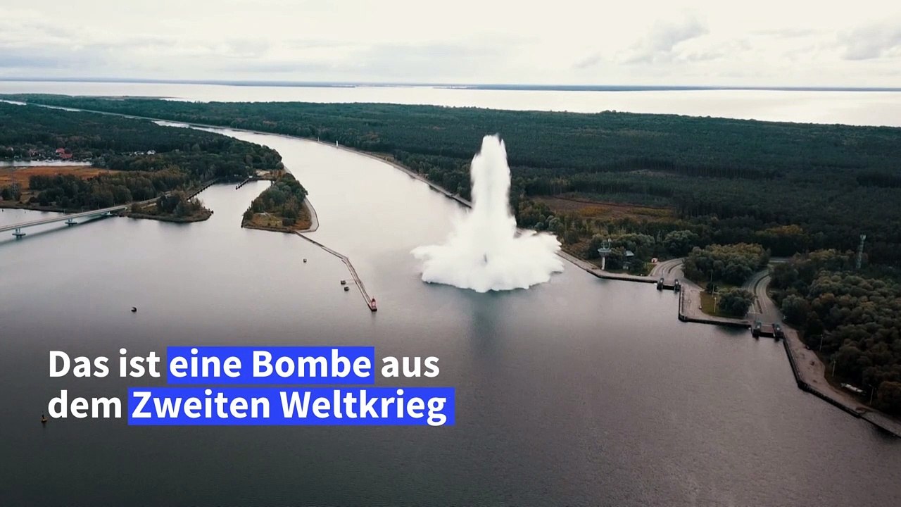 Hier explodiert eine Weltkriegsbombe