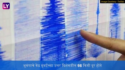 Earthquake In Mumbai: मुंबई च्या उत्तरेस आज सकाळी बसले भूकंपाचे धक्के,3.5 रिश्टेर स्केल तीव्रता