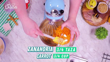 Pastel de zanahoria con avena, ¡sin harina y sin azúcar!