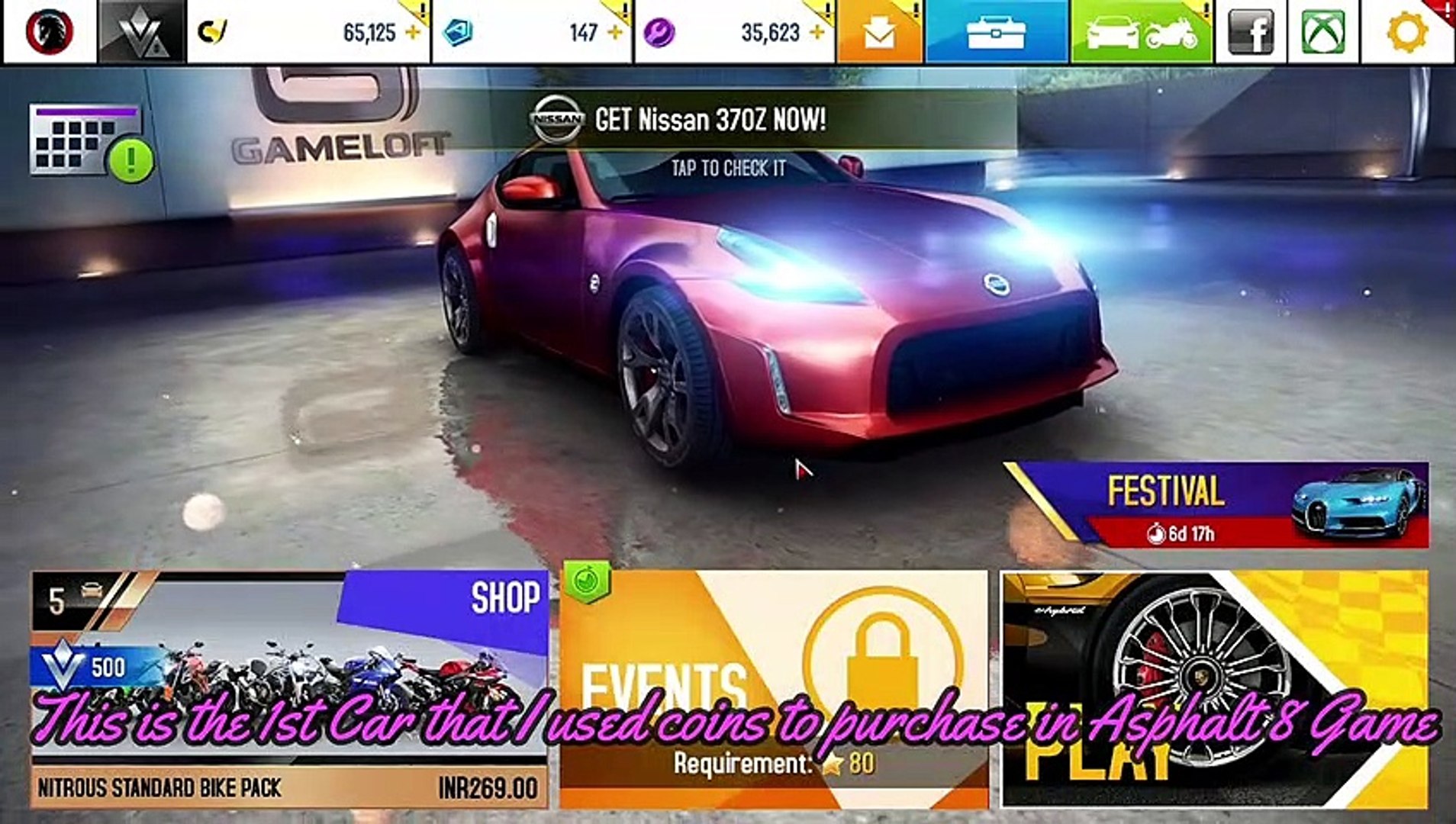 Purchasing Nissan 370z Car Upgrading In Asphalt 8 Apletsplay Video Dailymotion