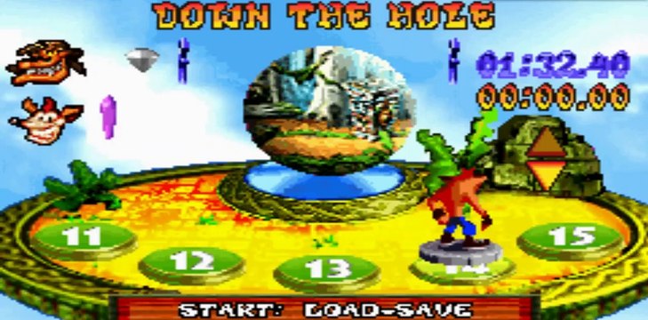 Crash Bandicoot : The Huge Adventure - Blimp Bonanza Level 15 - Game Boy Advance GBA