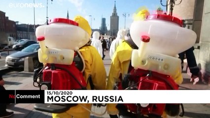 شاهد: حملة موسعة لتطهير القطارات والمحطات في موسكو لمواجهة كورونا