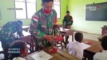 Anggota TNI Gelar Lomba Mewarnai Tingkat Sekolah Dasar
