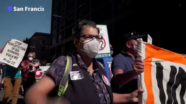 Californie: des chauffeurs manifestent contre Uber pour devenir salariés