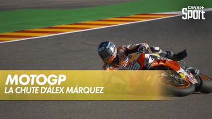 Ralenti de la chute d'Álex Márquez