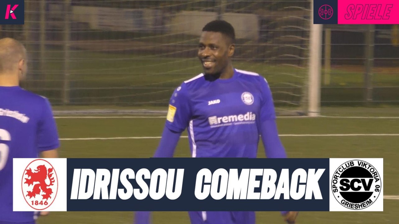 Startelf-Debüt: Ex-SGE-Star Mo Idrissou macht's mit Köpfchen | TSG Darmstadt - Viktoria Griesheim (2. Runde, Kreispokal)
