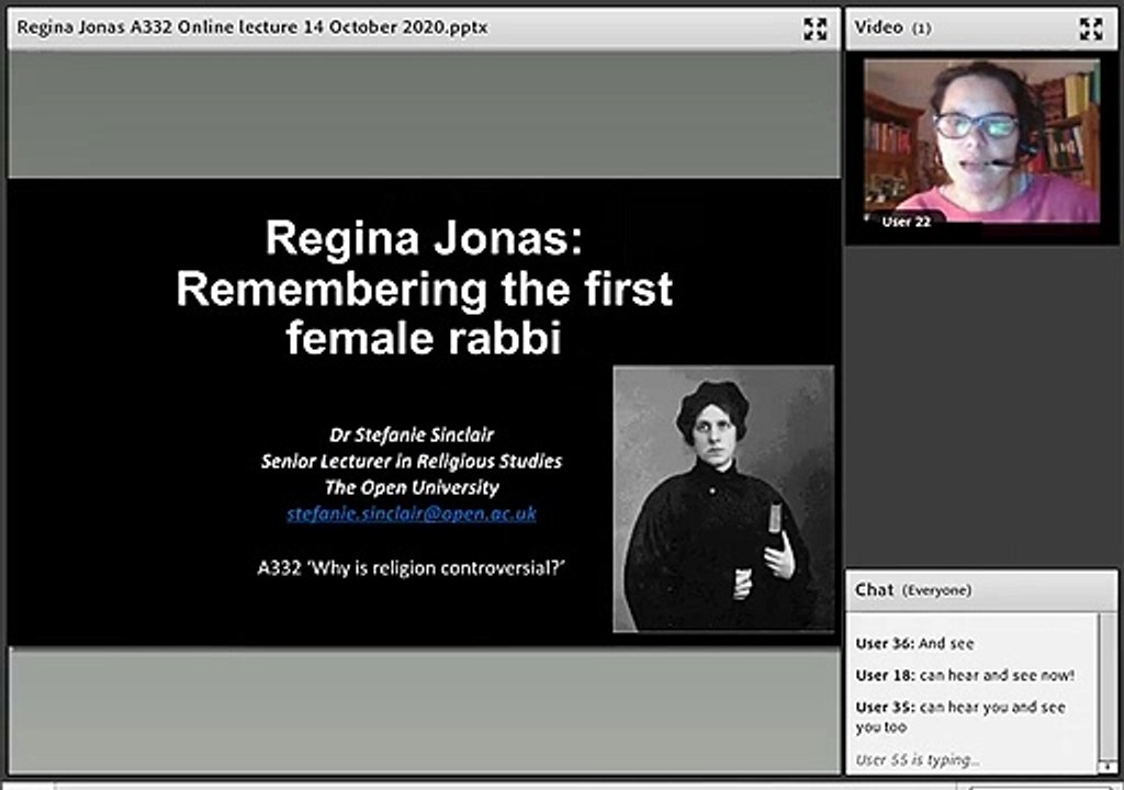 A332-20J module-wide lecture 1 | Steffi Sinclair on Regina Jonas