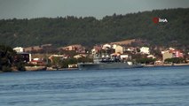 Romanya savaş gemisi Çanakkale Boğazı’ndan geçti